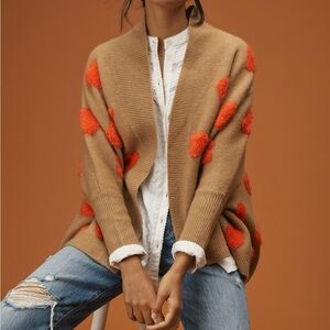 Anthropologie Boucle Heart Women's Cardigan